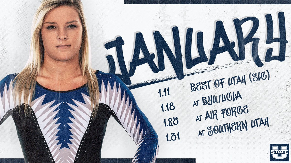 USUGymnastics's tweet photo. Let the SHOW BEGIN! 

The 2️⃣0️⃣2️⃣0️⃣ schedule is finally here!

➡️ https://t.co/BGNymh6DqT
🎟 https://t.co/19UPLISv3e

#AggiesAllTheWay https://t.co/ZyrtOmST8D