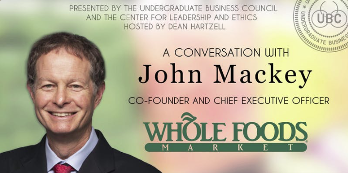 UTexasMBA's tweet photo. Join us Tuesday Oct. 29 for the next VIP Distinguished Speaker Series at #RowlingHall for a conversation with John Mackey, Co-founder &amp; CEO @WholeFoods.
➡️ Register: https://t.co/p8cQHerqcu 

#WhyMcCombs #Leadership #Austin #WholeFoods #AustinEvents https://t.co/4YMZm4H8Oe