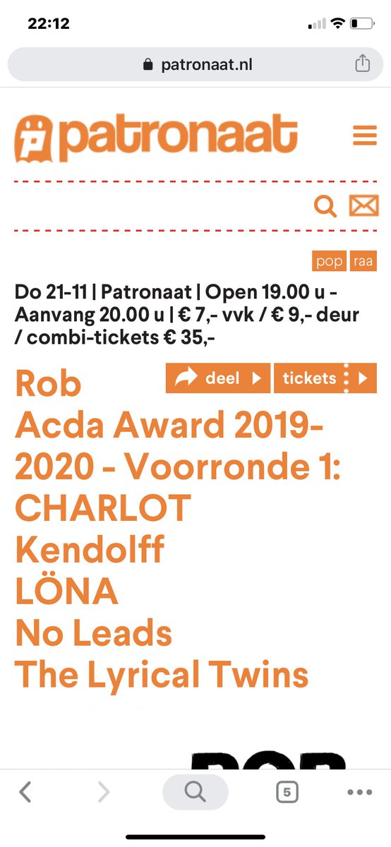 #patronaat #robacdaaward