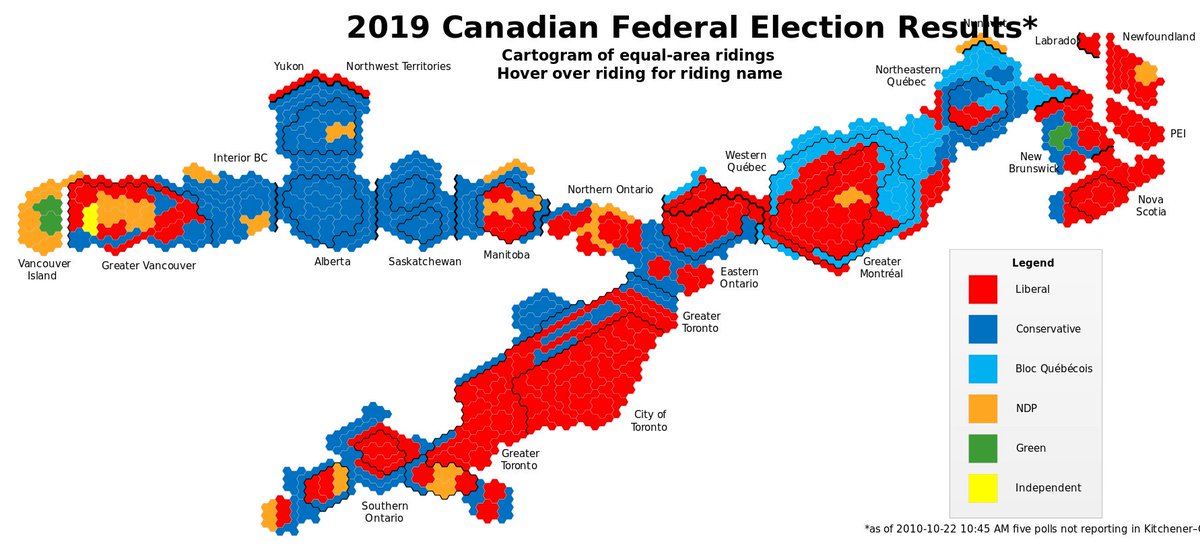 sane_opinion's tweet image. Super interesting for me to see this. Every riding if crunched down to the same size. Hint: Look at the cities... Albertans who are angry need to understand... you voted to NOT be represented in Ottawa...on purpose.  #ScheerlessTuesday #ScheerDisaster #WEXITALBERTA