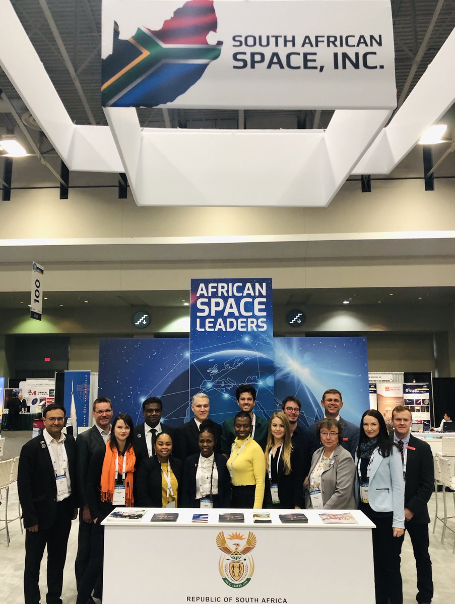 Visit the South African Space team at #IAC2019 @dsigovza @NewspaceSystems <a href="/fsatispace/">F'SATI - CPUT</a> <a href="/Amaya/">Amaya</a> <a href="/XinaBox/">XinaBox</a> <a href="/Luvhone/">Masana Mbulaheni</a> <a href="/SKA_Africa/">NRF/SARAO</a> @Simera @SpaceOps2020 @CubeSpace @LawSpaceAfrica #AfricanSpaceLeaders
