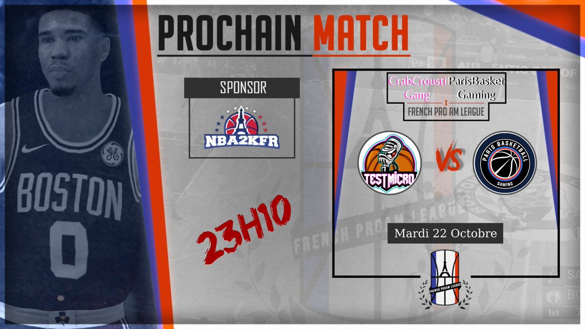 NBA2k_Fr's tweet photo. 🏆#EntryFPL
🎯Groupe 2/ Round 4
🏀 @parisbgaming 🆚️ @testmicro9
🗓️ Now
📺 https://t.co/a1I4c0QR24
#FPL2K #esports #nba2k20 #NBA2kFr https://t.co/jQi8tiBmZc
