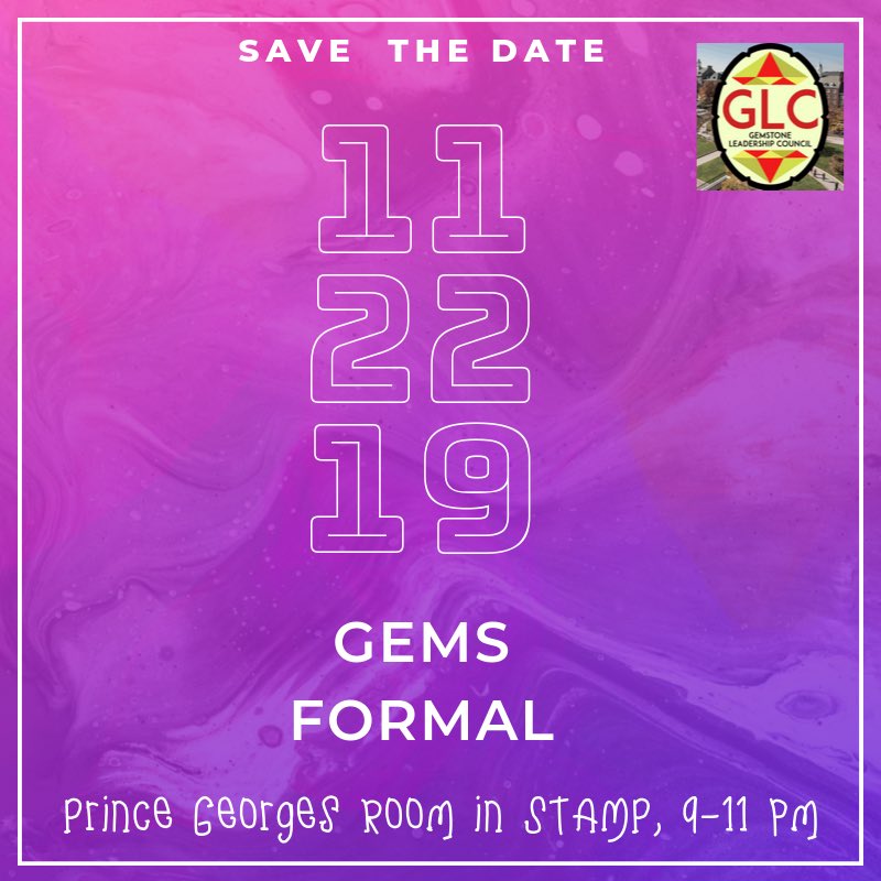 GemstoneCouncil's tweet photo. Save the Date: Gems Formal is officially one month away! 💎🐢 https://t.co/aBPe312g7i