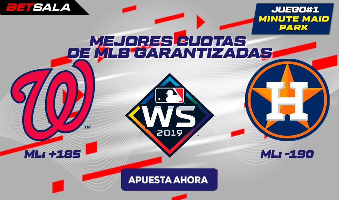 betsalaoficial's tweet photo. ¿Listos para el primer juego de la #WS2019?
será en houston y #Betsala tiene las mejores #cuotasgarantizadas.⚾️🔥
•
Para @losastros como favoritos en -200
y @nationals +190.
•
Registrate 👉 https://t.co/mxhbYlwZG5
🔥 juega a tu equipo favorito #AstrosVSnationals https://t.co/gcnuoTQ9e4