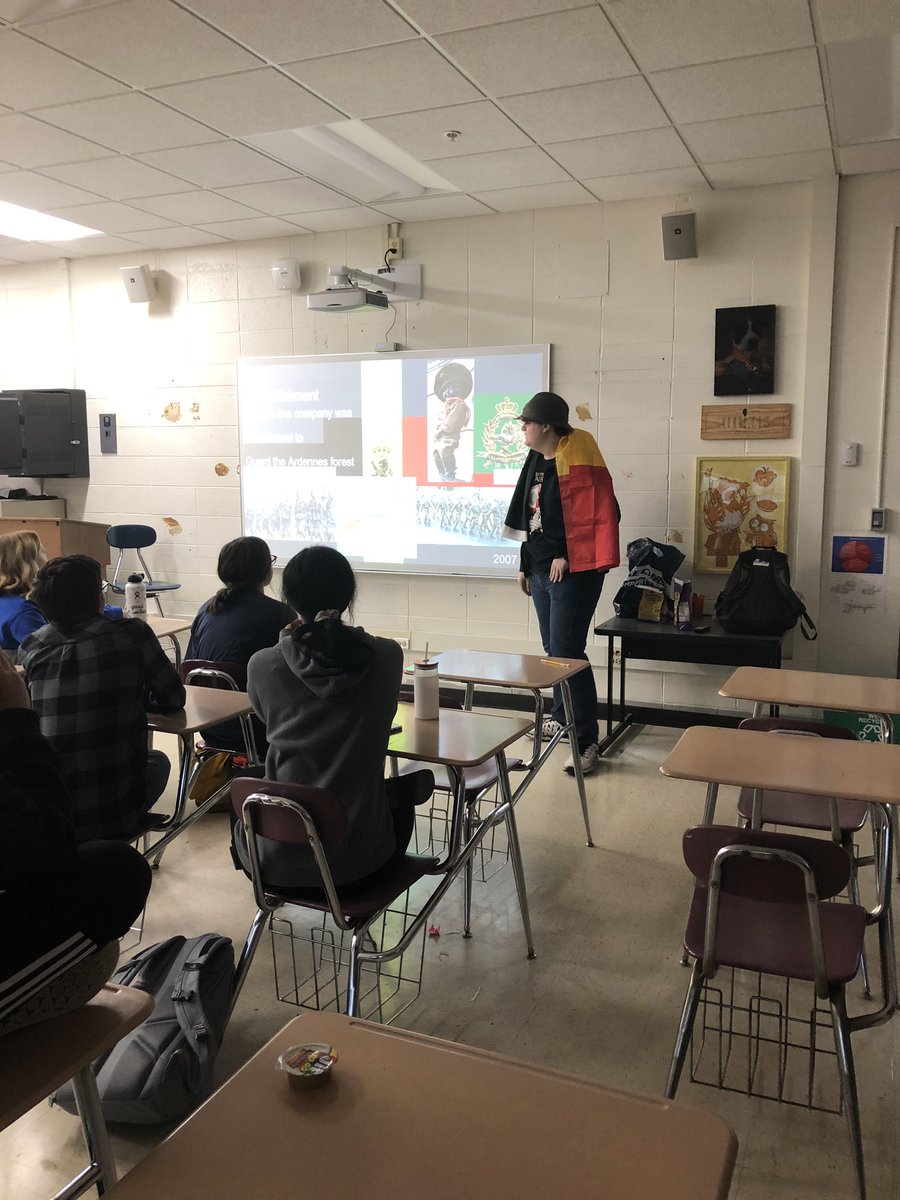 Did you know LHS has a new History Club?? Here is one of our finest giving a “lazy lecture” on the Belgian company created to protect the Ardennes forest!