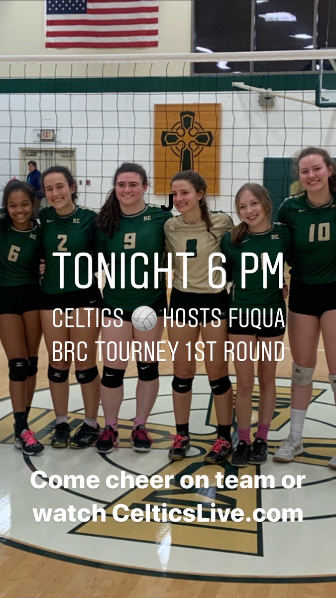 Celtics 🏐 hosts Fuqua tonight 6 pm in 1st round of Blue Ridge Conference tourney. Come cheer on team or watch CelticsLive.com/green-channel.
