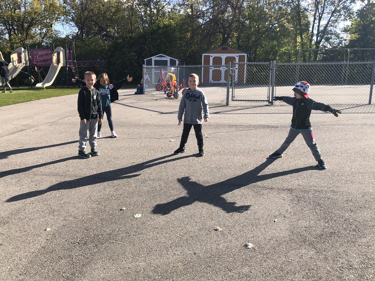 2 Lessons learned today at K recess- Lesson 1 - when playing shadow tag with K students my shadow is bigger so easier to catch. Lesson 2- I am not as fast as I used to be! #WEareLakota #principalsinaction  #Getoutoftheoffice