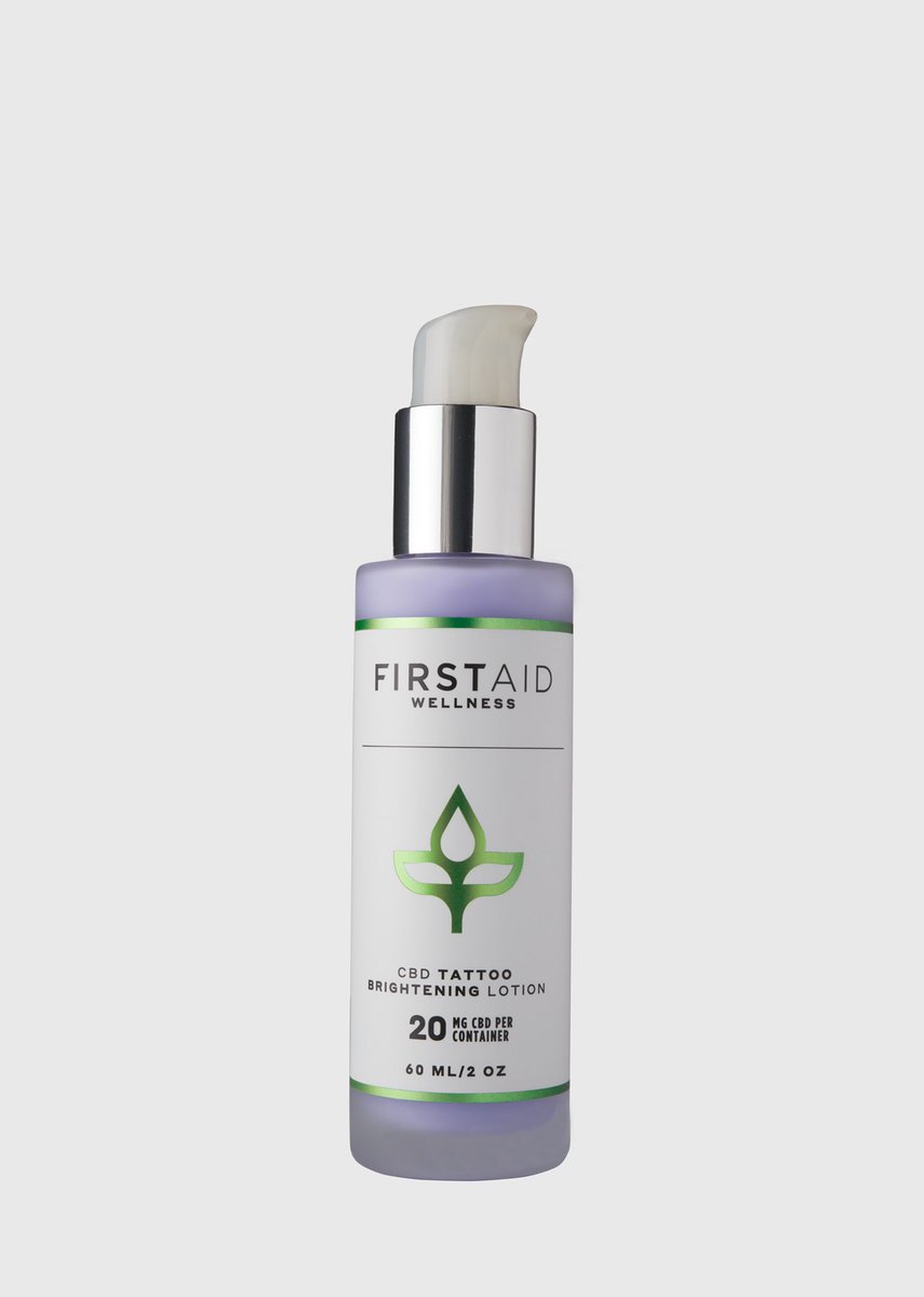 1stAidWellness's tweet photo. 20MG CBD Tattoo Brightening Lotion
Our CBD Tattoo Radiance Lotion is perfect for maintaining clean and vibrant pigmented skin art. With its analgesic properties, Lavender Oil reduces inflammation, rejuvenating skin tissue with elasticity and vibrancy. #firstaidwellness https://t.co/Von3MNdiZx