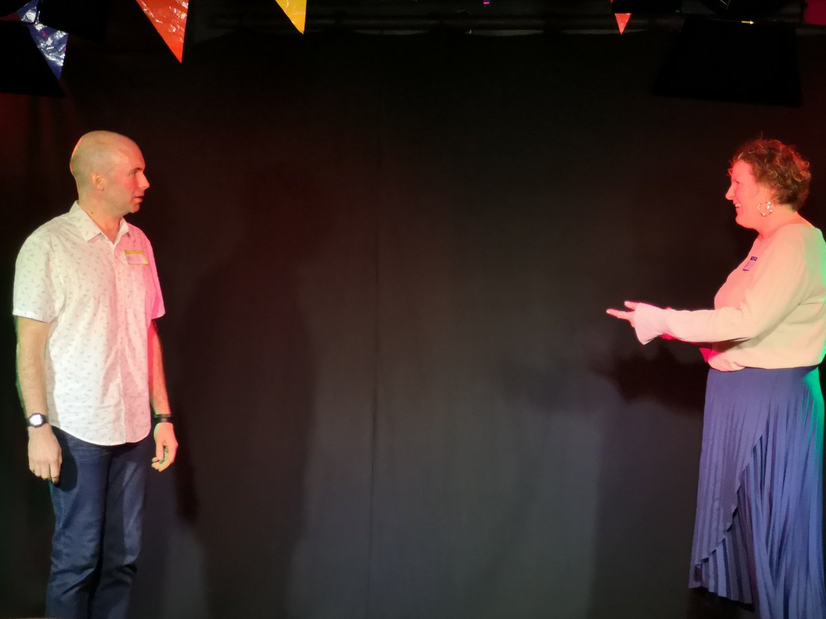 Great set with lots of height and stunts involved for <a href="/SwipeRightImpro/">Swipe Right</a>  at <a href="/hooplaimpro/">Hoopla Impro</a> tonight l