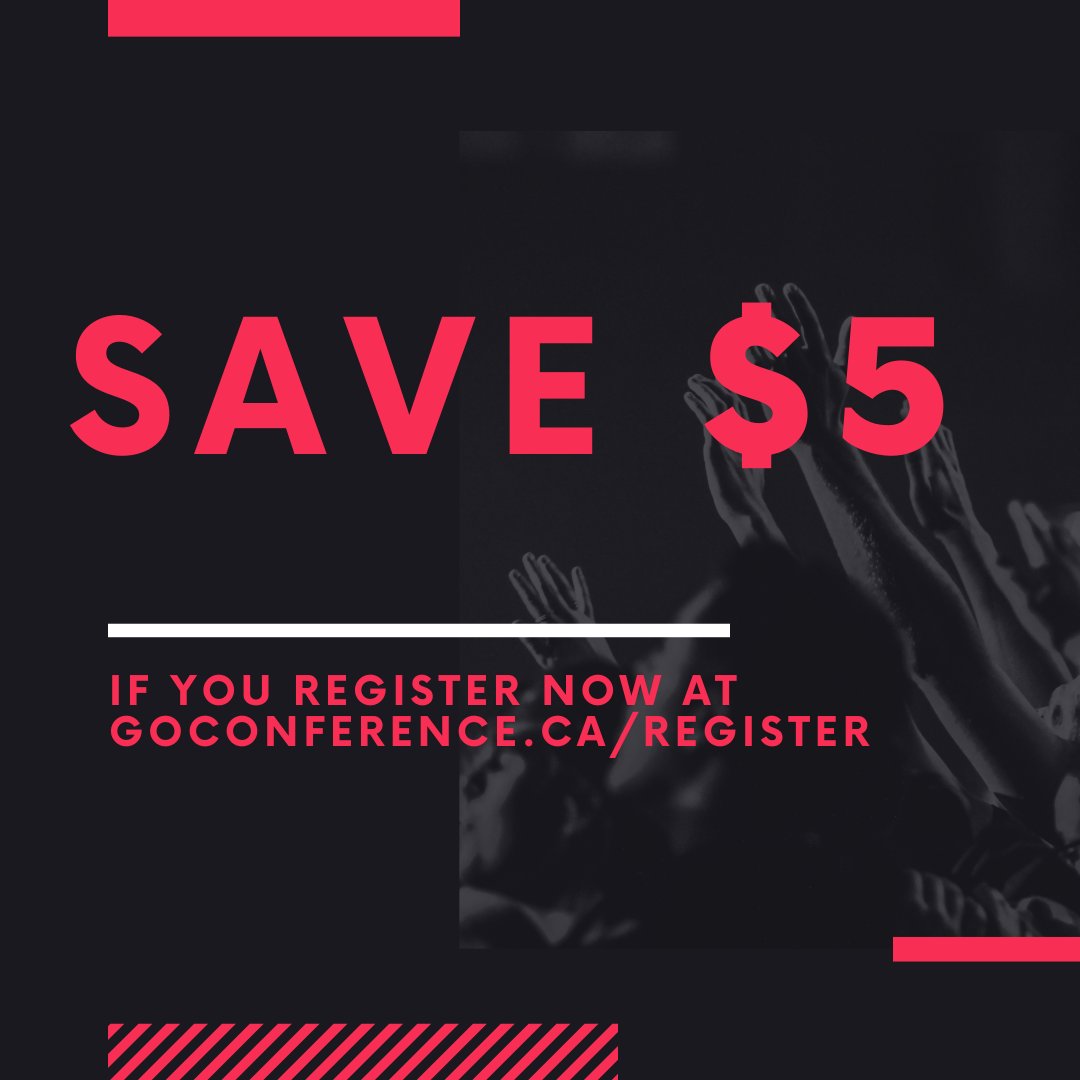 🚨Your 5 o'clock reminder that you can save $5 at GO Conference 2019 if you register before this Friday!!!!🚨
