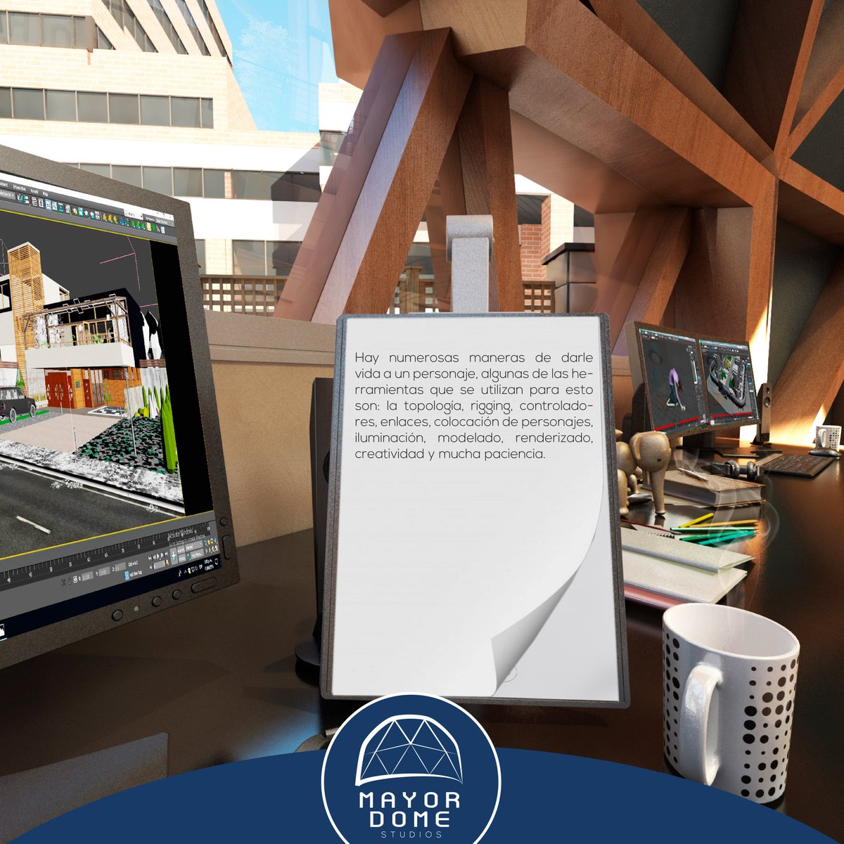 Mayordome_S's tweet photo. ¿Te gustaría saber cómo se realizan las animaciones en 3d? 
#Diseño #visualización3d #modelado #render   #animación3d #3dmotiongraphics
#diseño3d #hiperrealistas #animación #animación3d #creacióndepersonajes #personajesanimados
#modelado3dl #3darte #animaciónarquitectónica https://t.co/CLyIFTGYiw