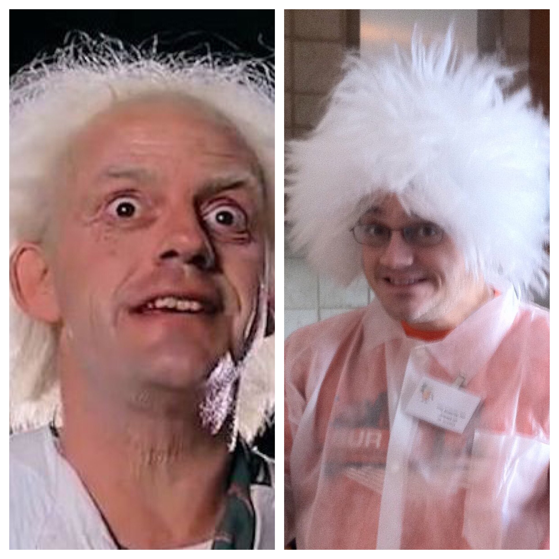 Happy birthday to Christopher Lloyd. Back in high school one of us were told we look like him. We don t see it. 