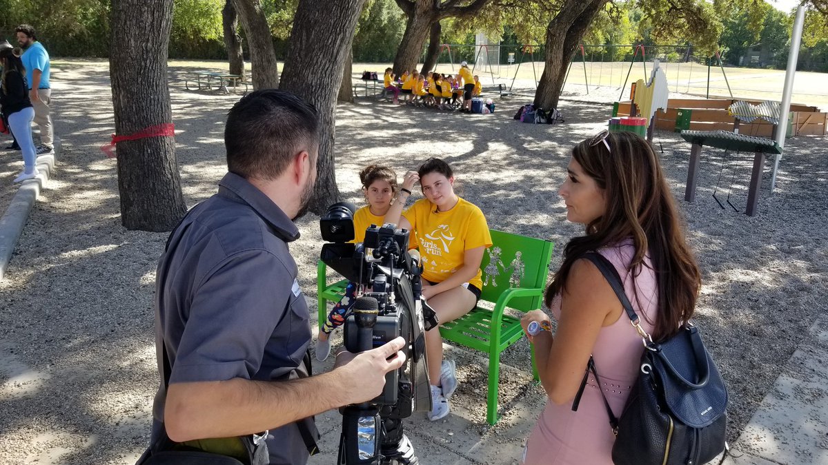 Grateful to Stephanie <a href="/ksatnews/">KSAT 12</a> for coming out today to <a href="/hiddenforestes/">Hidden Forest Elem</a> to talk with our #GirlsOnTheRun after school class! Excited to see them on the New Week, New You segment. <a href="/NEISD/">North East ISD</a> <a href="/DrCodyMiller/">Dr. Cody Miller</a> #theNEISDway