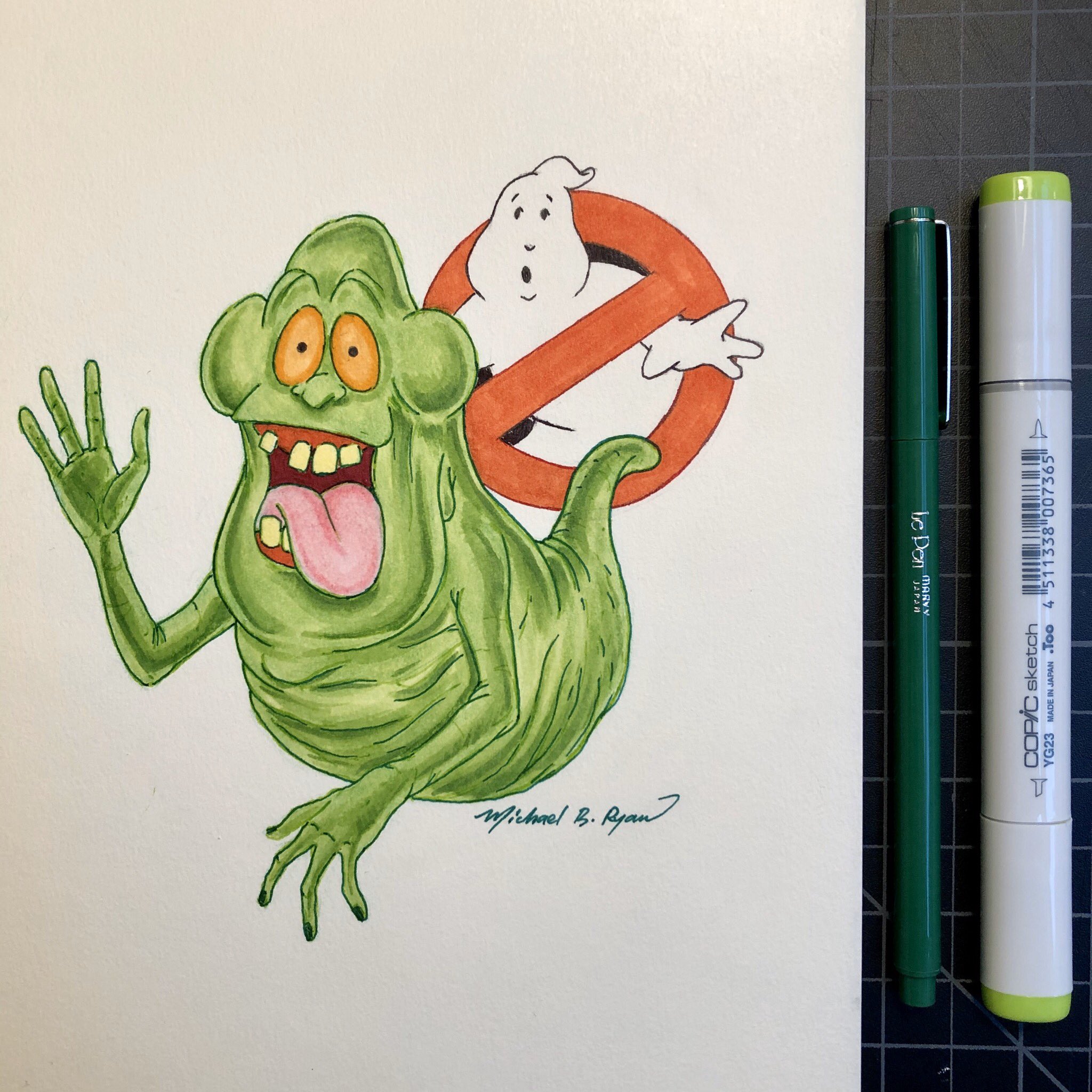 Slimer Ghostbusters Drawing