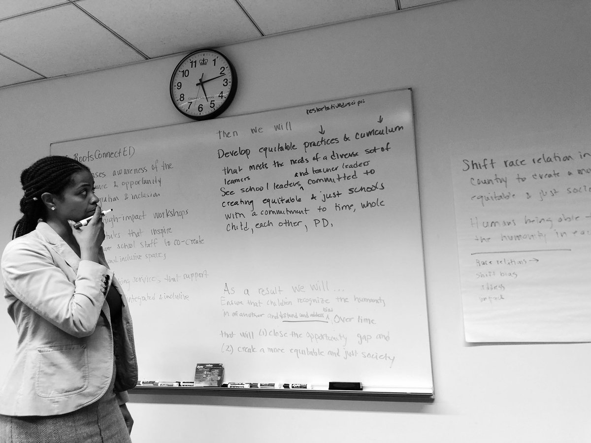 RootsConnected's tweet image. Doing some incredible work around measuring impact and nailing down theories of action that move schools beyond desegregation and towards intentional integration. #schoolintegration #desegregate #education #justice