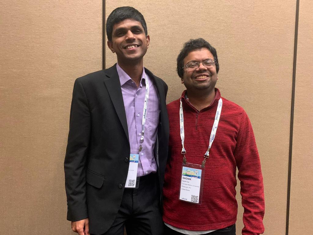 Sagniking's tweet image. With @raswalgul after him winning the Service Science Best Paper Award at #INFORMS19 🎊