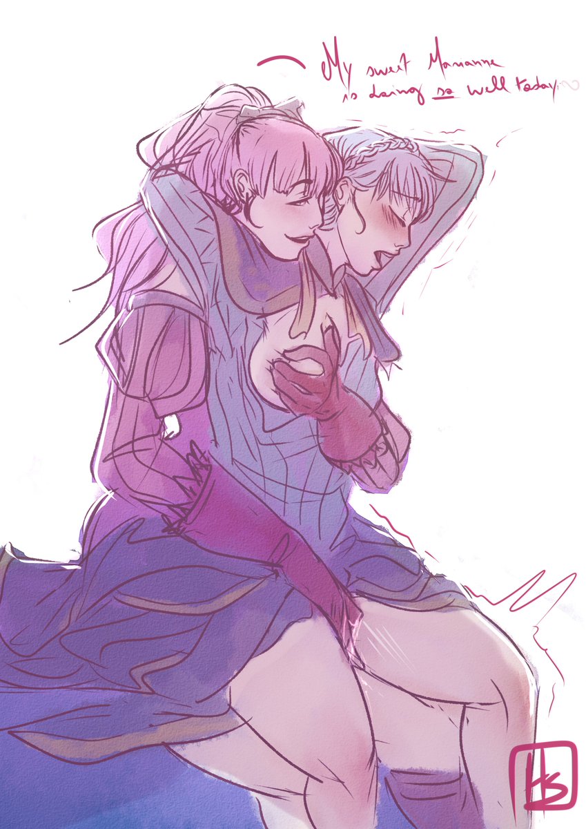 sapphic renaissance angel 🔞  on X: You dont know how pretty you are  like this, my Marianne - #Kinktober 17: Praise Kink #nsfw #Hildamari  t.coNdYrTYRYrR  X