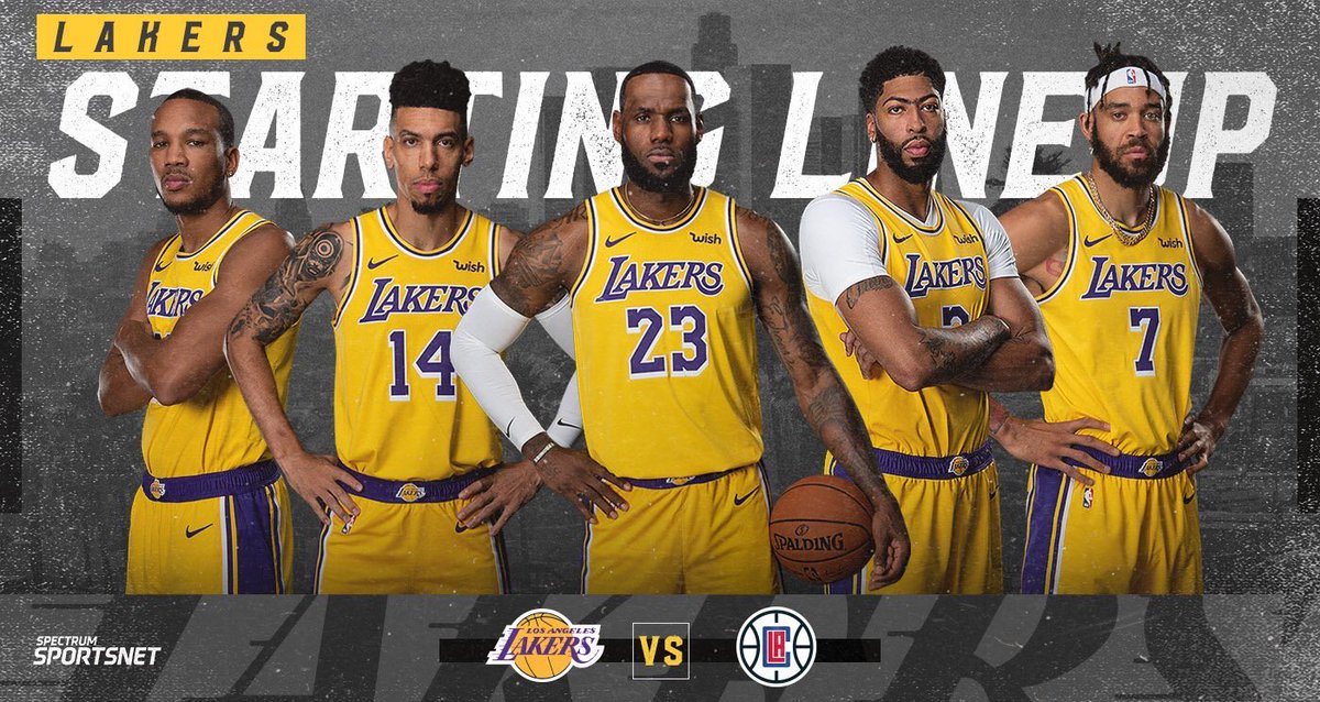 Lakers Empire On Twitter Lakers Starters Confirmed For Tonight Avery Bradley Danny Green Lebron James Anthony Davis Javale Mcgee