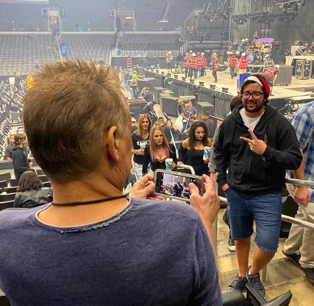 SugarDaddyBand's tweet photo. Hey dude, can you take a picture of me standing in front of the stage?  Thanks bro. 😆 https://t.co/YRhqqCCJo2