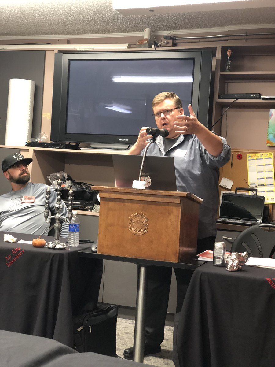 Great to have <a href="/KinCanada/">Kin Canada</a> CEO <a href="/ferron_grant/">Grant Ferron</a> join us in Calgary for our Joint General meeting to bring us some great thought provoking ideas.