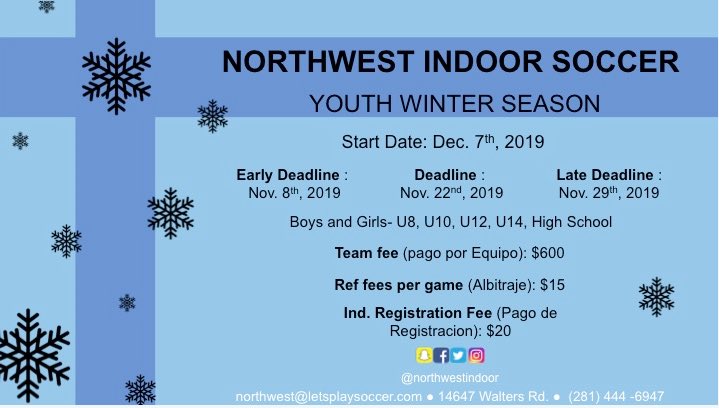 YOUTH SEASON IS HERE!! Give us a call to register your child or team today!!