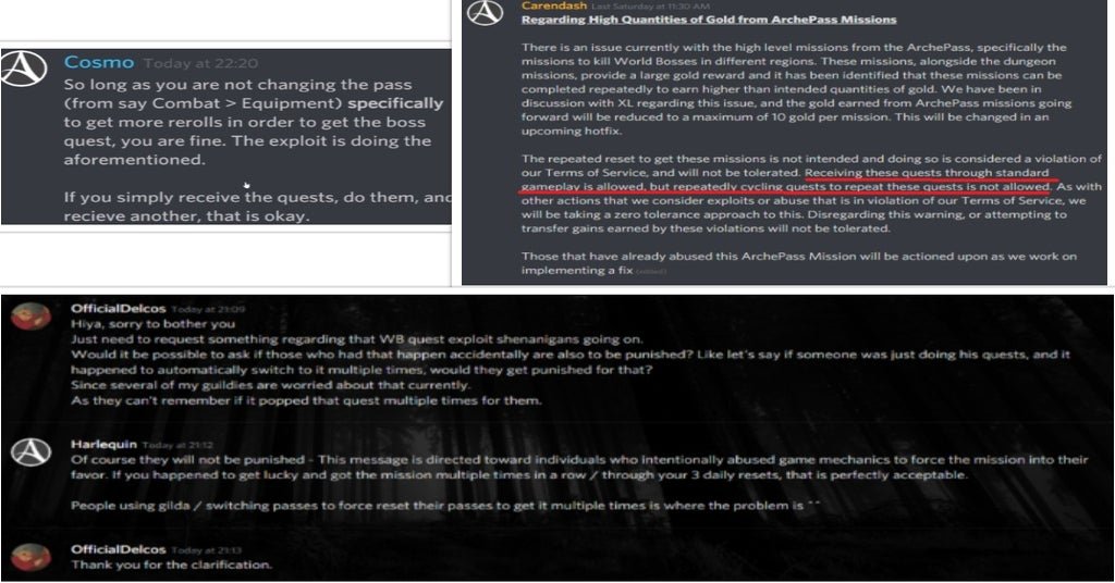 Dyrus's tweet image. I've been playing @ArcheAge with friends on/off stream and having a ton of fun, but one of them got banned. Him and many others were banned over a repeating daily that CM Carendash said was allowed to complete repeatedly. @khrolan