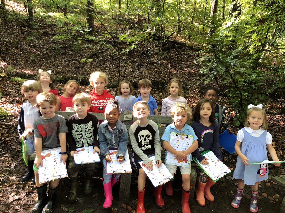 By the smiles on these sweet faces, I’d say our first trip to Discovery Woods was a success! I even overheard one student say, “This is the best day ever!” ❤️❤️❤️ #TrinityLearns #FallScavengerHunt