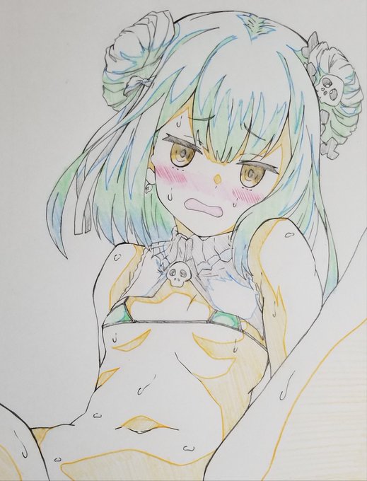 #ホロライブマイクロビキニ部 
と言うのが有るらしいではないか!
いや～これは描かなきゃな…
マイクロビキニ…ロリ…なのです… 