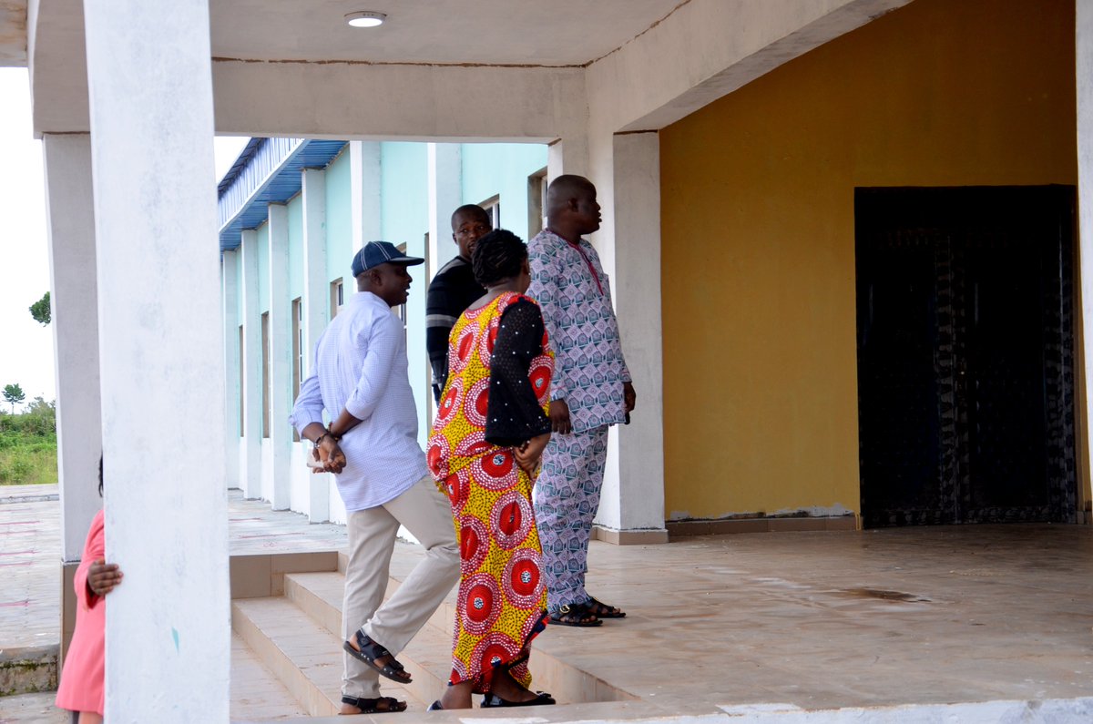 officialOGITECH's tweet photo. Almost Ready!
The ever active Rector of #OGITECH, Igbesa, Engr. Dr. (Mrs.) Olufunke Olanike Akinkurolere, FNSE, on an inspection tour to the 99%-completed, 2,000-capacity Lecture Theatre with a few members of Staff.
#BuildUpToThe3rdConvocationCeremony #BuildingOurFutureTogether https://t.co/x1T6Fwc1fB