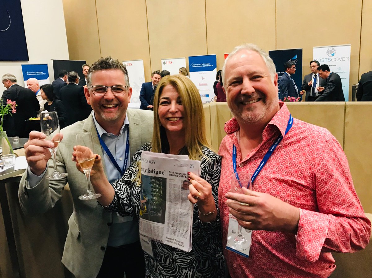 Fun to meet the guys from <a href="/xf1/">XF1</a> <a href="/AusMicrocap/">Australian Microcap Investment Conferences</a> yesterday! xref.com stockhead.com.au/tech/hr-tech-p…