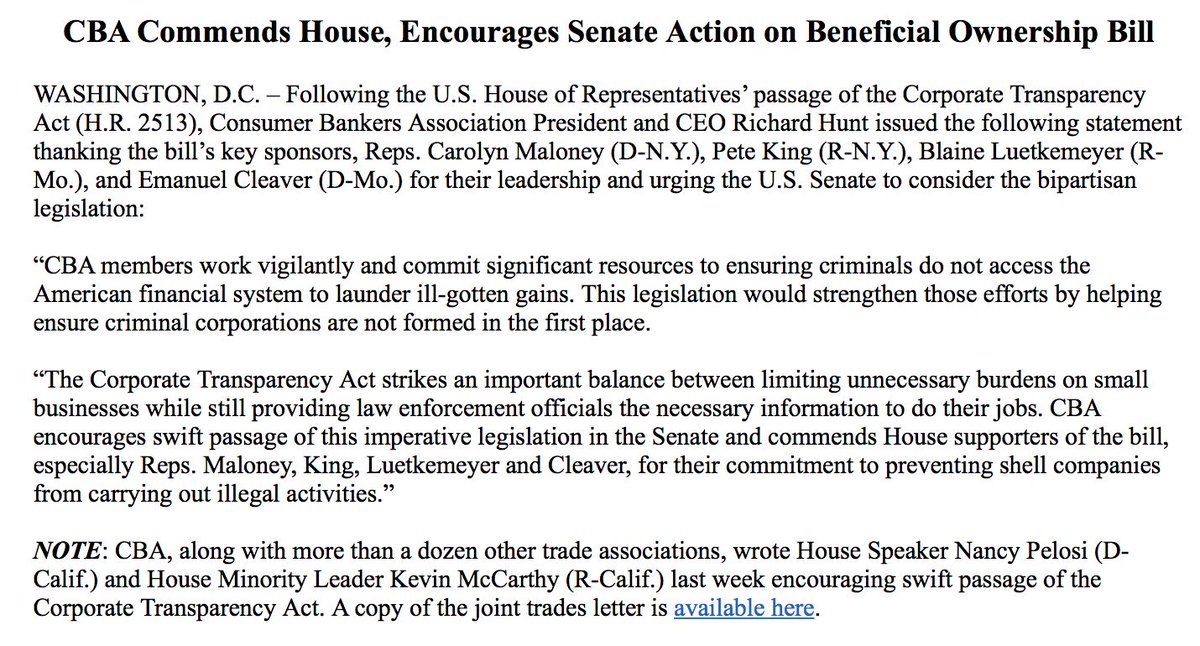 Consumer Bankers Association On Twitter The Corporate