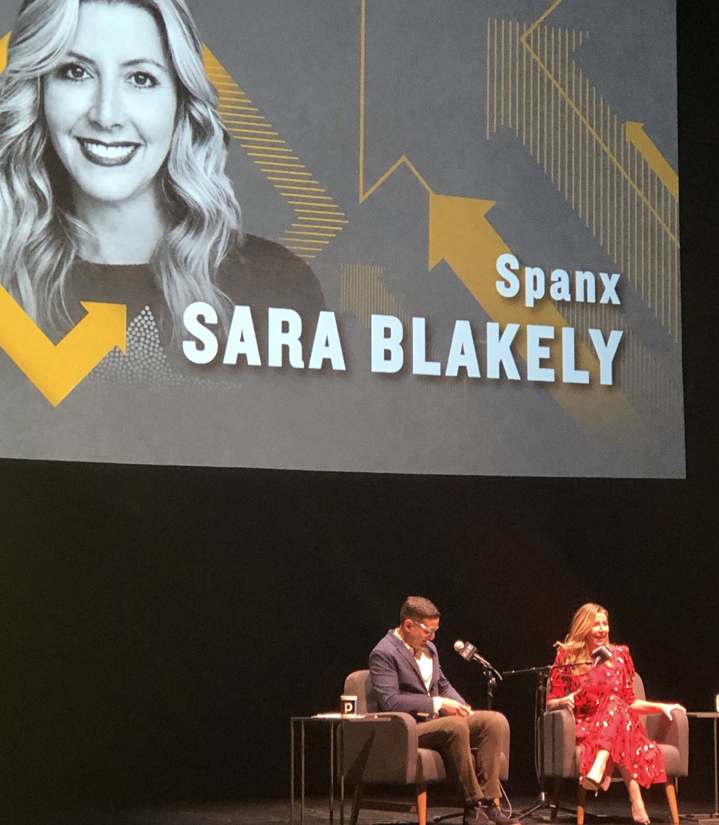 AngelaDavied's tweet photo. So refreshing to hear @SPANX Sara Blakely talk about her journey in managing her negative self-talk and doubts. #HIBIT2019 https://t.co/SsrSdWDKNE
