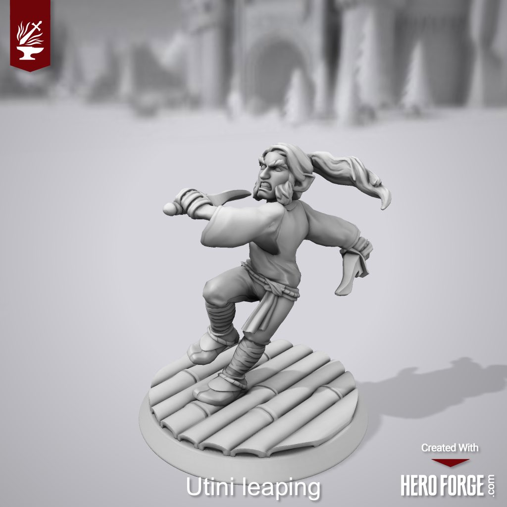 DuckmanDuve's tweet photo. @HeroForgeMinis I love the ability to add dynamic poses with the advanced pose feature. Here is my Hin Fist halfing monk delivering a devastating spinning leaping attack.
https://t.co/C1kv1FH991 https://t.co/8O67uSoR1L