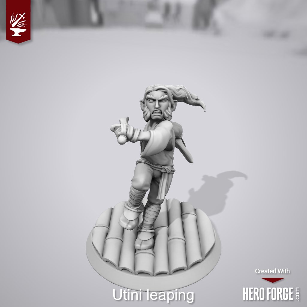 DuckmanDuve's tweet photo. @HeroForgeMinis I love the ability to add dynamic poses with the advanced pose feature. Here is my Hin Fist halfing monk delivering a devastating spinning leaping attack.
https://t.co/C1kv1FH991 https://t.co/8O67uSoR1L