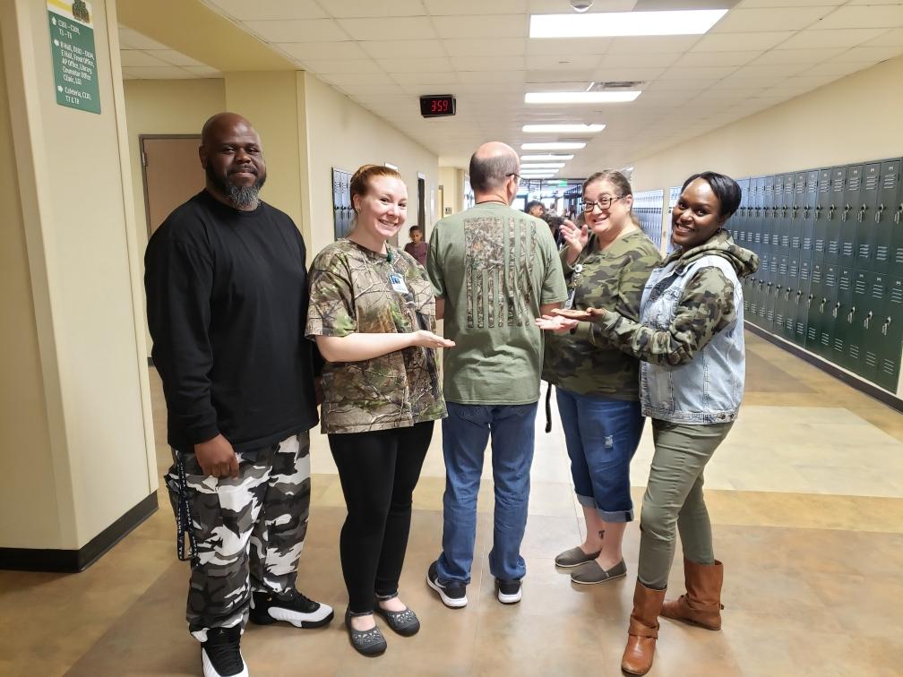 RED RIBBON WEEK!!! Camo Day! <a href="/PrincipalPaz/">Dr. David Paz</a>