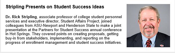RedWolfVCSA's tweet image. Special thanks to Dr. Ashley Buchman VCSA ASU Newport and Dr. Brad Patterson VPSA Henderson State University! Great teamwork! Enrollment Management and Student Success Presentation!