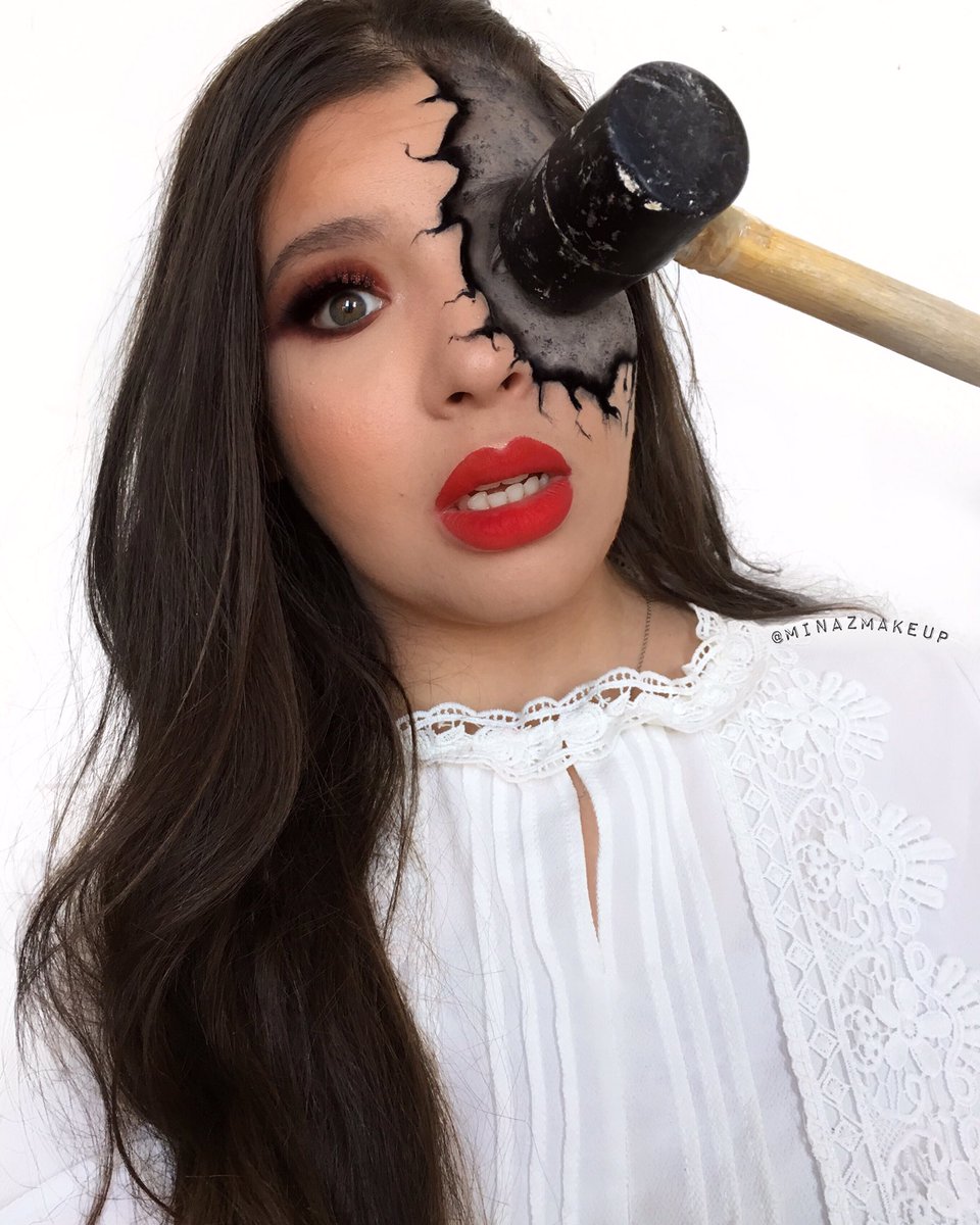 minazmakeup's tweet photo. [DAY 02|10: Holloween Look : SORRY BUT AM BROKEN 🔨😢]
@ABHcosmetics @norvina1  modern Renaissance Palette
@MorpheBrushes James Charles Palette
@FlormarTurkiye Gel Eye-liner 
@essence_DE Lash Princesse Mascara 
@MaybellineIndia Superstay Foundation 
@BenefitBeauty Dallas Bronzer https://t.co/FY2CsmyFDV