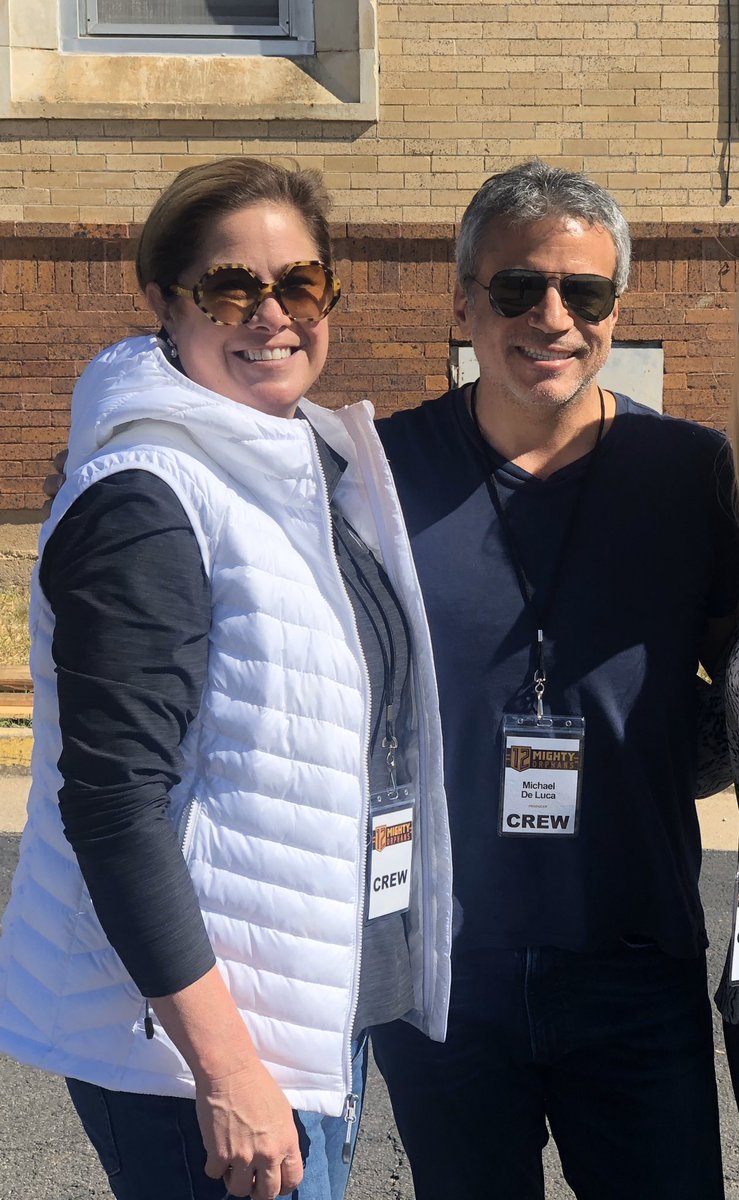 kels_patterson's tweet image. Visited the set of #12MightyOrphans today - heartwarming story about the origin of the #SpreadOffense &amp;amp; 12 underdogs overcoming their circumstances! Thanks to The DeLucas, George Young, Martin Sheen, Luke Wilson and the crew for making our day! 💜🎬🏈