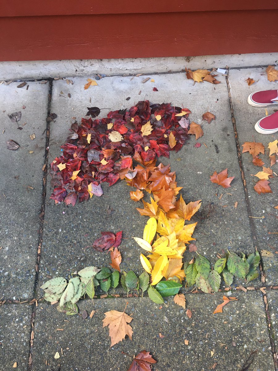 ms__keller's tweet image. Fall action break success! Autumn leaves colour gradient. Give it a try before the leaves are gone! #adst #teachart #westvaned