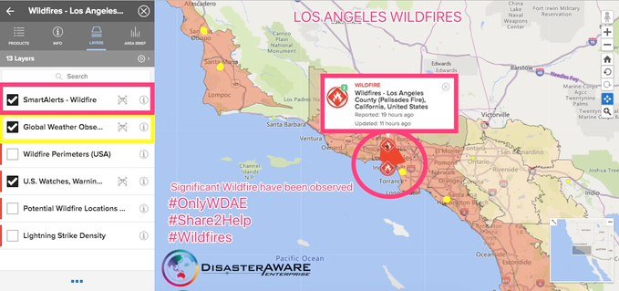 BTools2019's tweet photo. Another #wildfire in #LA. Southern California's conditions are prone to this. There are 2 reported injured.
#Share2Help
See what's going on globally before you plan your trip or just to be aware.
Free trial at https://t.co/RSFQFZwhL8 https://t.co/1ujRL5F1NA