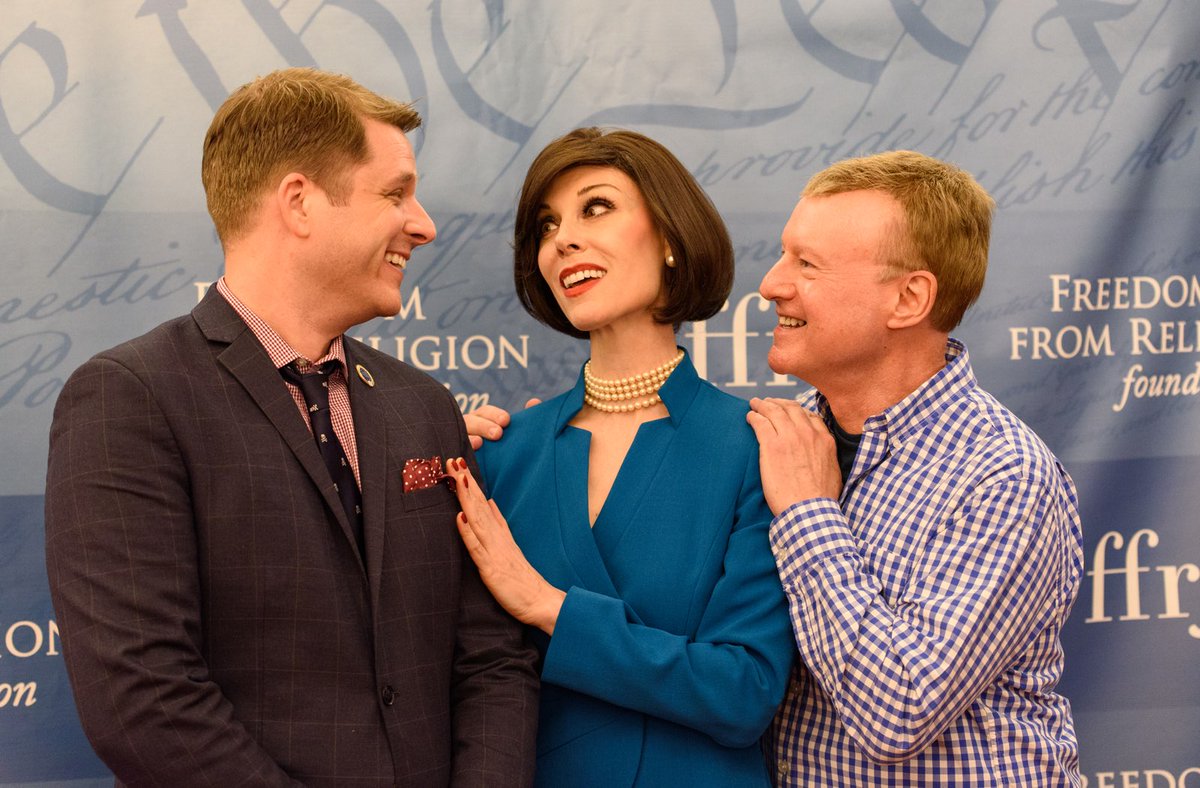 AndrewLSeidel's tweet photo. You guys, America's Best Christian @BettyBowers and I kind of had a moment at #FFRFCon2019.
📷So glad @Chris_line was there to capture it. https://t.co/n8Oxiei6n3