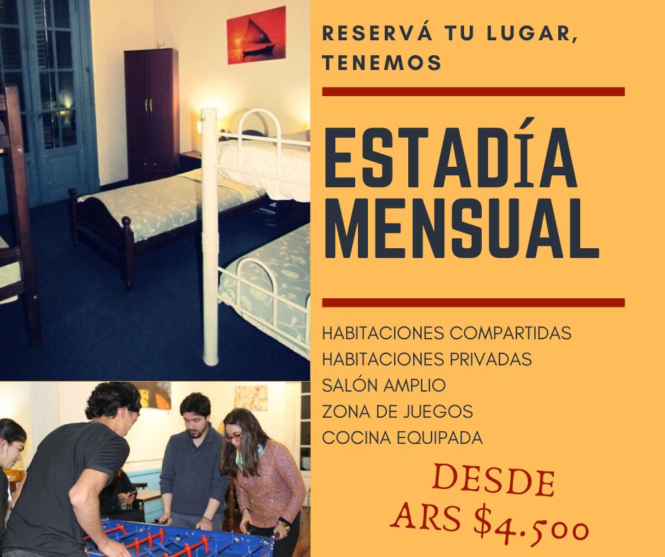 Urban011BA's tweet photo. Buscas un Hostel 🏩 con una excelente ubicación 📌 con la mejor onda 🤩y con buen ambiente🥰? te esperamos 📍en  #Urban011, habitaciones 🛌  por día, semana y por mes.

Escríbenos al Whatsapp 📲 +54 9 1151787633
📧reservas@urban011.com 📞 011 5031 2899 https://t.co/IDCWy4O4z0