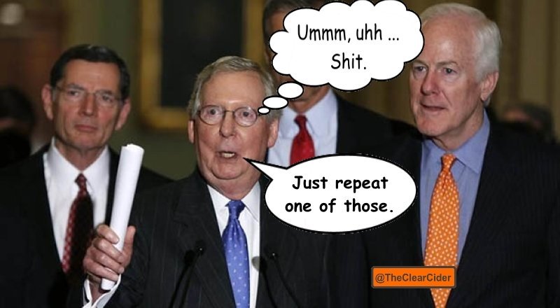 TheClearCider's tweet photo. ๐ค
#GOP1 It's hearsay, third-hand
#GOP2 Partisan hack
#GOP3 Whistleblower a spy, traitor
#GOP4 It's fake news
#GOP5 Trump being Trump
#GOP6 No quid pro quo
#GOP7 Dems, Schiff, Pelosi wrote it
#GOP8 It was a joke
#TRUMP UKRAINE, CHINA--LOOK INTO BIDEN FOR ME!
#GOP9 uh... https://t.co/GqzKs1KPNh