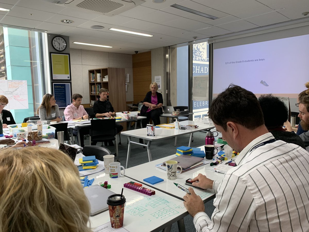 FreemanMei123's tweet photo. “Nothing spoils math more than a bunch of arithmetic” says @ermaander as we take our brains through some math thinking with fractions! #loveofmath #intl_chadwick #CIway #learning #mindsblown #WICKed #manipulatives #drawings https://t.co/6kyuj8SqMB