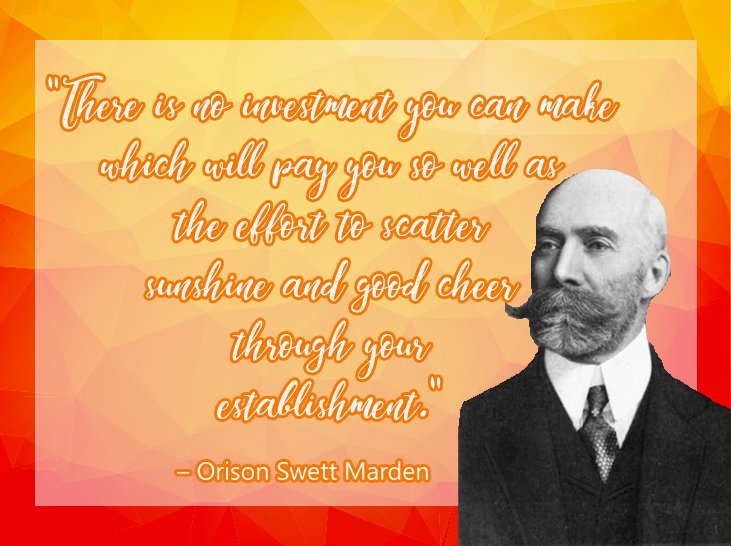leadsocustp's tweet photo. Orison Swett Marden, the founder of Success Magazine and the author of books on mental strength and worldly success tells us to spread enthusiasm towards the people we work with. Laban mga ka-LEADS!

#LEADSQuoteOfTheWeek https://t.co/VytLqx4gdu