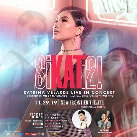 TicketNetPH's tweet photo. ๐จ Catch Katrina Velarde perfom LIVE at the New Frontier Theater on November 29 for her SiKAT i2 Concert!
Tickets already ON SALE at https://t.co/cTUfTSF9ew and TicketNet outlets!
#KatVelarde #SikatI2 #NewFrontierTheater #TicketNetPH #AranetaCity #CityOfFirsts https://t.co/mOLJPFtnt7