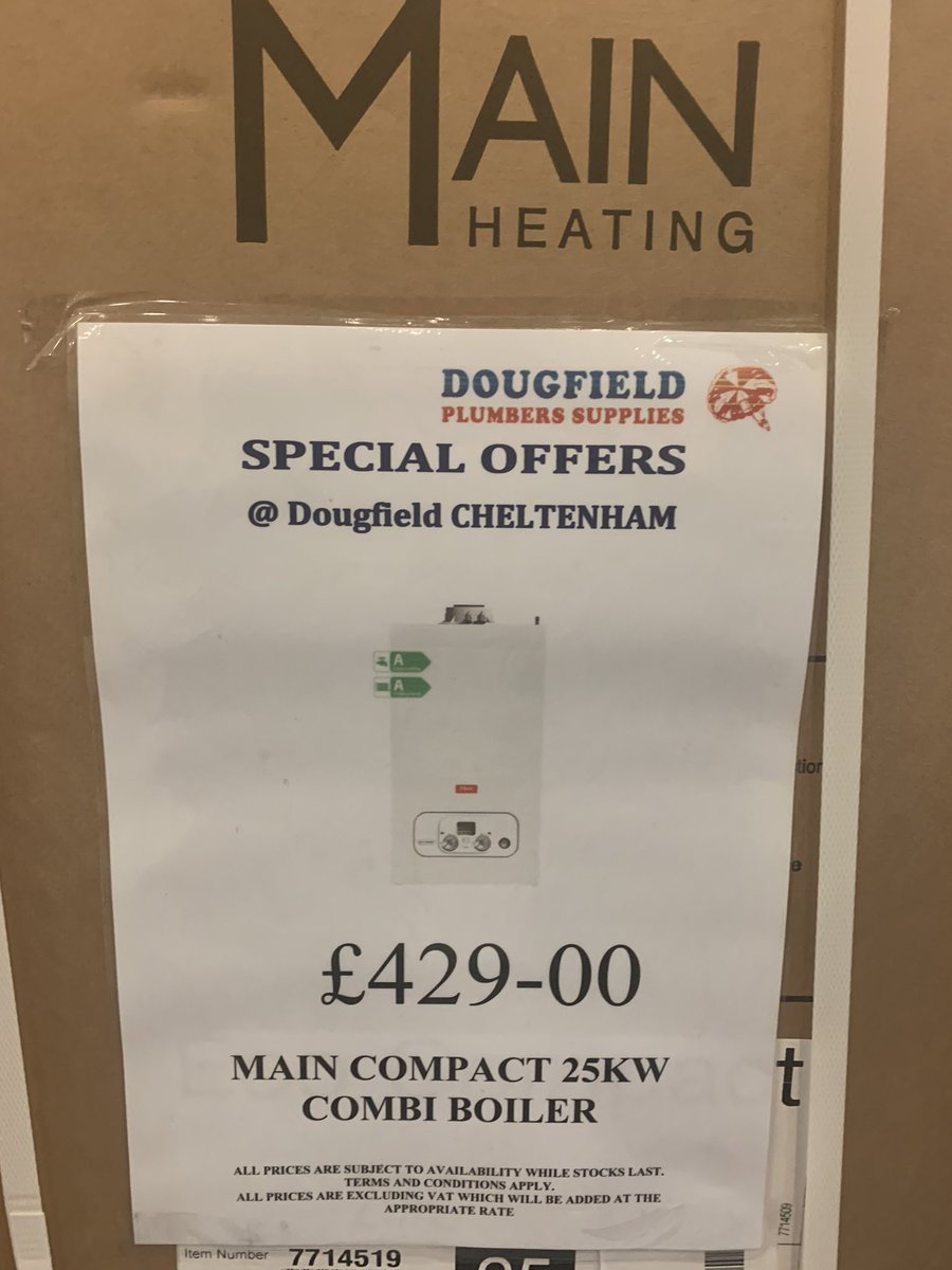 LG_DanDeakin's tweet photo. The bacon rolls are ready in #dougfields Cheltenham and the @baxiboilers #800 is on display as well as some amazing prices on the @MainHeating #ecocompact https://t.co/cgySA1KS2g