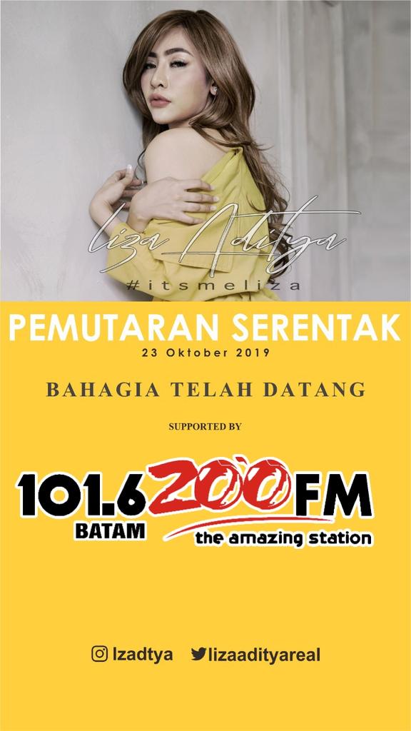 #NP1016 #pemutaranperdana <a href="/Lizaadityareal/">Lizaaditya</a> - Bahagia Telah Datang ( dari EP #itsmeliza ) Cc: MD Radio : <a href="/JoeePanther/">Joe Panther</a>