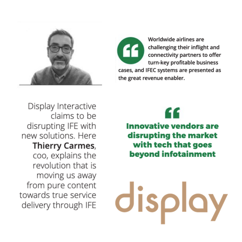 DisplayIfe's tweet photo. What if your #IFE can properly balance an optimal passenger experience while monetizing services at the same time? Check this @OBHMagazine article👇 (page 26) to know how we are revolutionizing the #IFE in our COO's words. https://t.co/ubKteQp7Iu https://t.co/JYXShdLgZ7