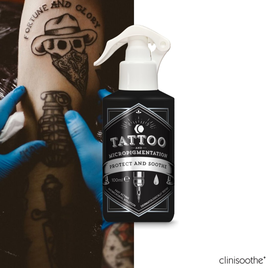 Clinisoothe's tweet photo. “For my latest tattoo, I used Clinisoothe and didn’t experience any of the pain, discomfort or redness I was expecting at all. I was amazed how quickly the skin calmed down afterwards.” Andy, Leicestershire

You can order Clinisoothe today by calling 0145 524 7797. #Clinisoothe https://t.co/uTXztdMW4B